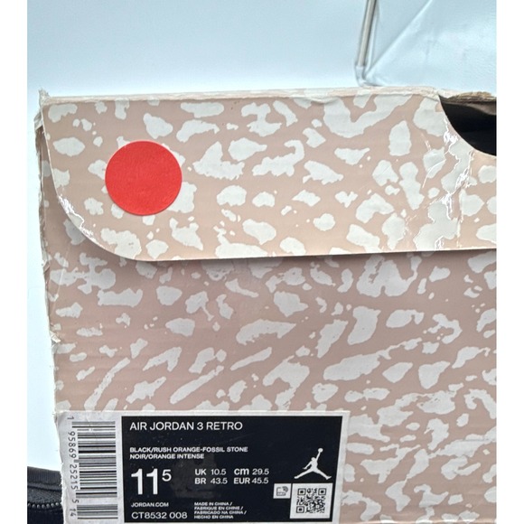 Size 11.5 OG box clean Jordan 3 Desert Elephant Men's Sneakers Mens - Picture 8 of 8
